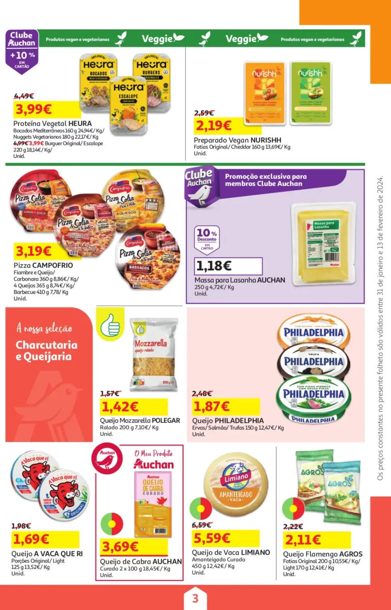 Folheto Auchan &ndash; Queijos, Vinhos e Enchidos (31 janeiro a 13 fevereiro)