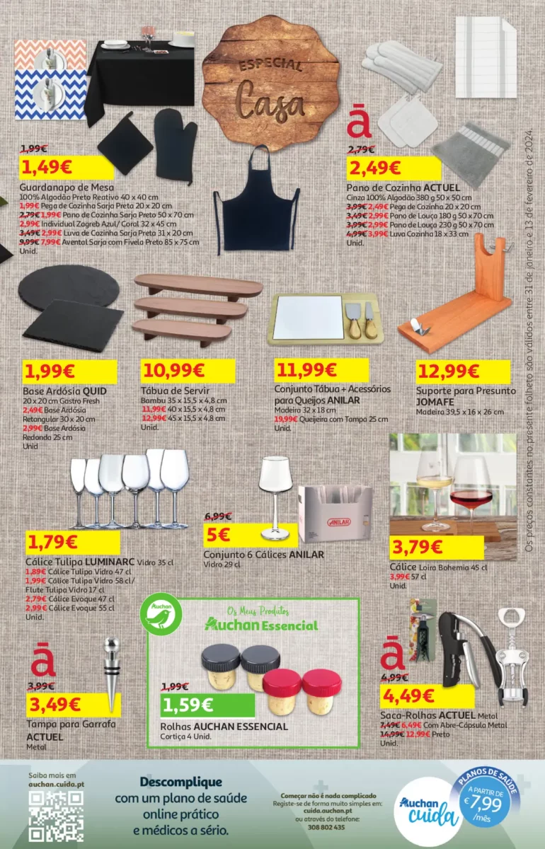 Folheto Auchan &ndash; Queijos, Vinhos e Enchidos (31 janeiro a 13 fevereiro)