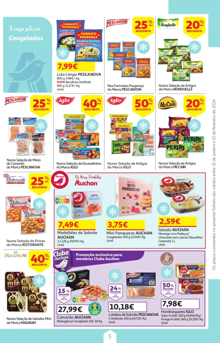 Folheto Auchan &ndash; Queijos, Vinhos e Enchidos (31 janeiro a 13 fevereiro)