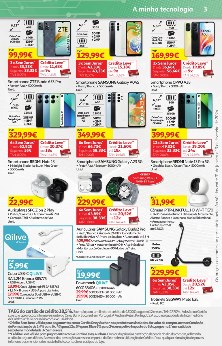 Folheto Auchan &ndash; Queijos, Vinhos e Enchidos (31 janeiro a 13 fevereiro)