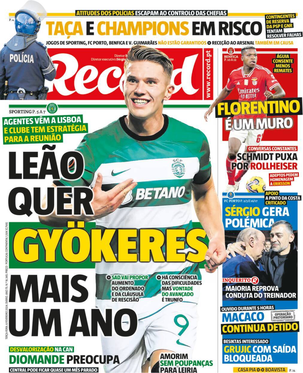 Record: Capa da Edi&ccedil;&atilde;o de ter&ccedil;a-feira, 06 de fevereiro 2024