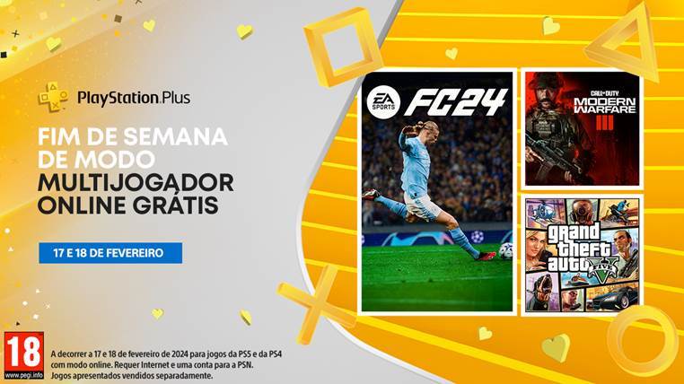 Fim de Semana de modo Multijogador Online Gratuito do PlayStation Plus chega esta semana