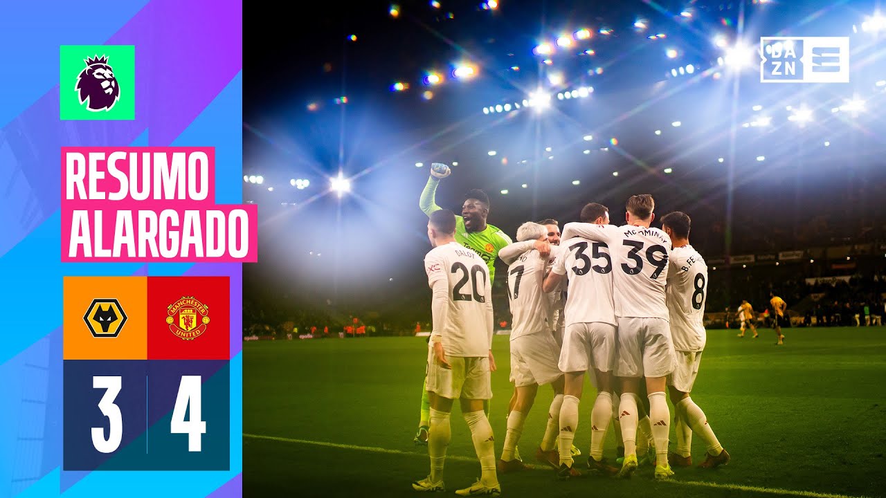 Resumo alargado | Wolves 3-4 Man United | Premier League 23/24