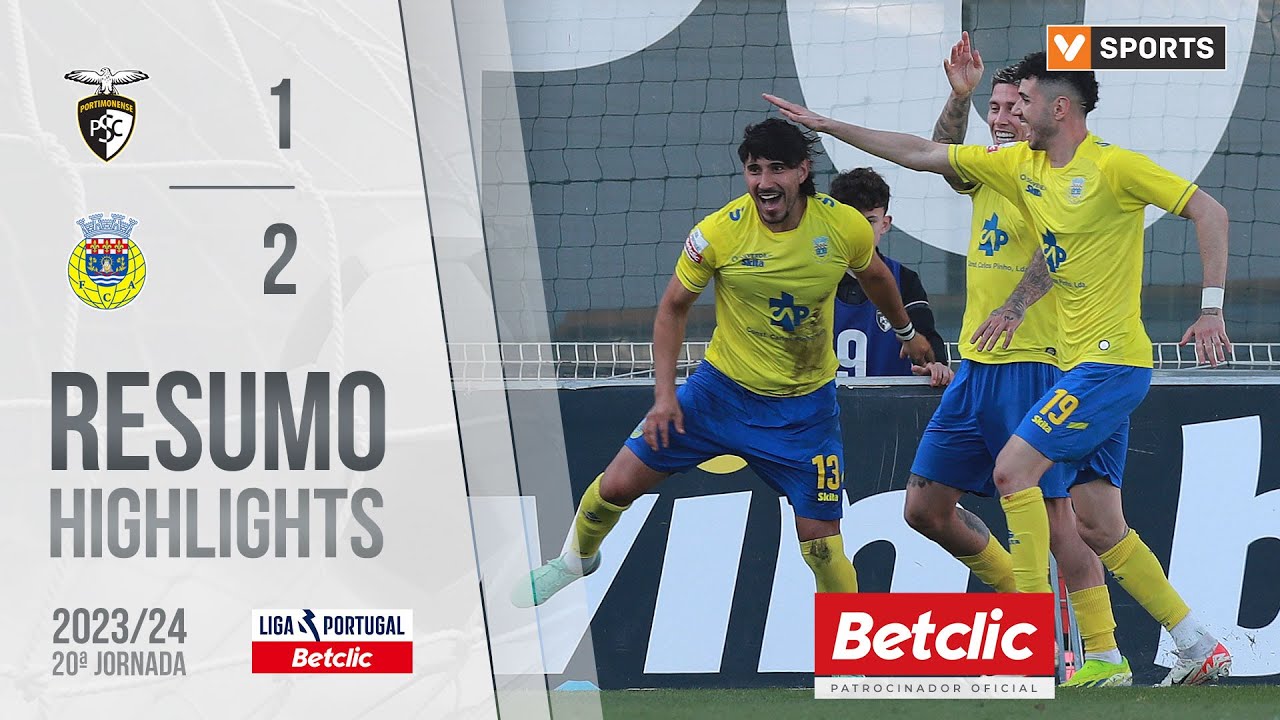 Resumo: Portimonense 1-2 Arouca (Liga 23/24 #20)
