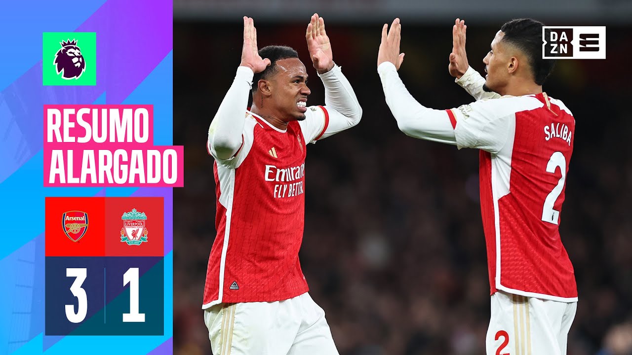Resumo alargado | Arsenal 3-1 Liverpool | Premier League 23/24