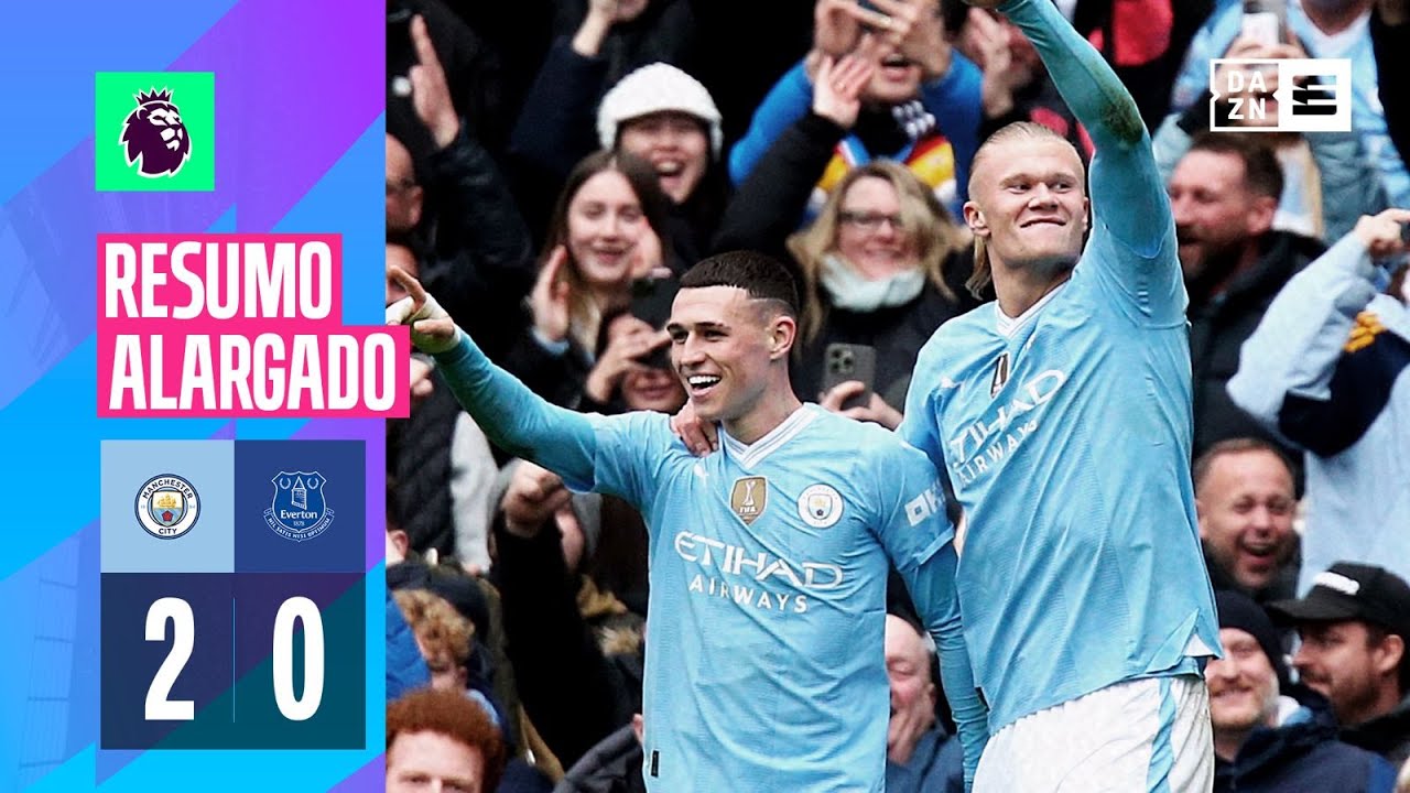 Resumo alargado | Man City 2-0 Everton | Premier League 23/24