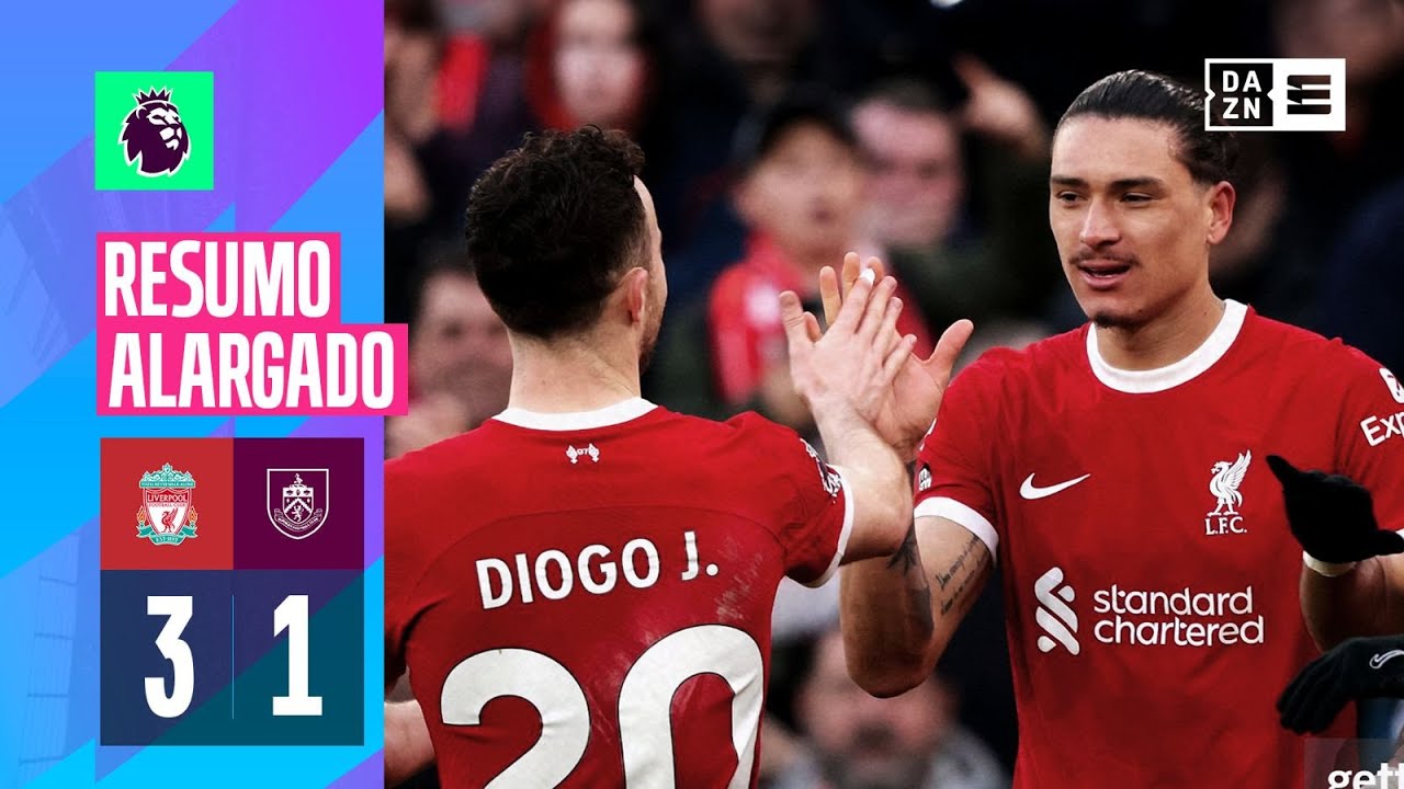 Resumo alargado | Liverpool 3-1 Burnley | Premier League 23/24