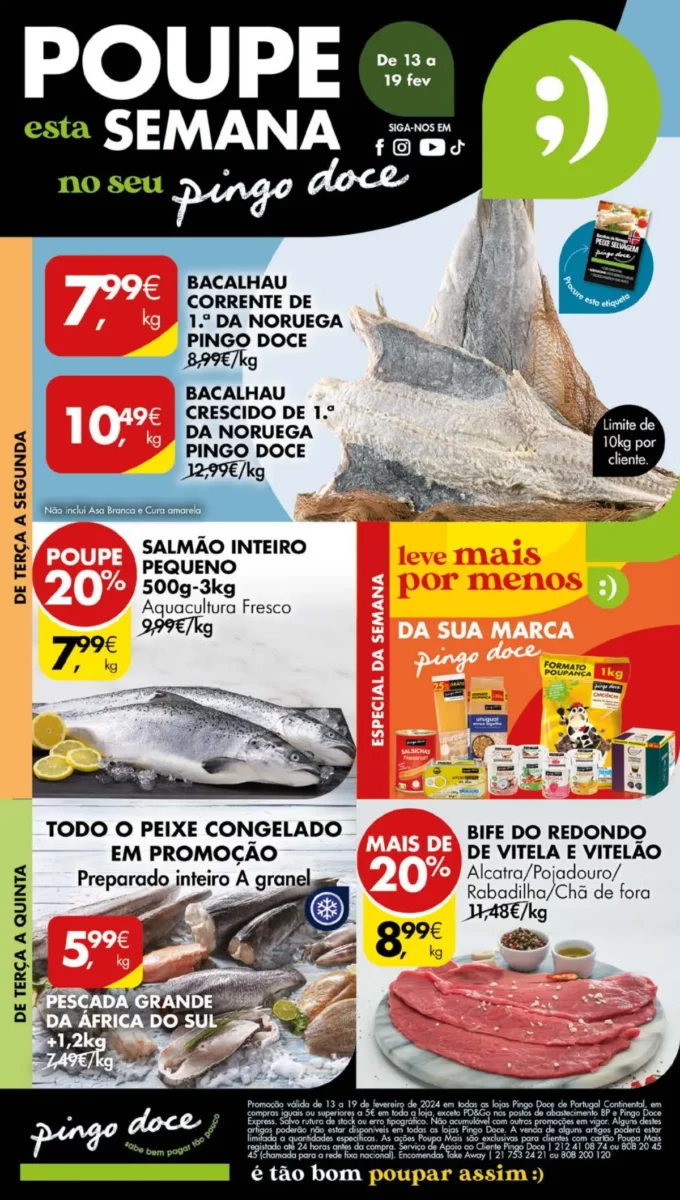 Antevis&atilde;o Folheto Pingo Doce (13 a 19 fevereiro)