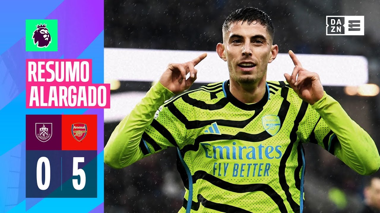Resumo alargado | Burnley 0-5 Arsenal | Premier League 23/24