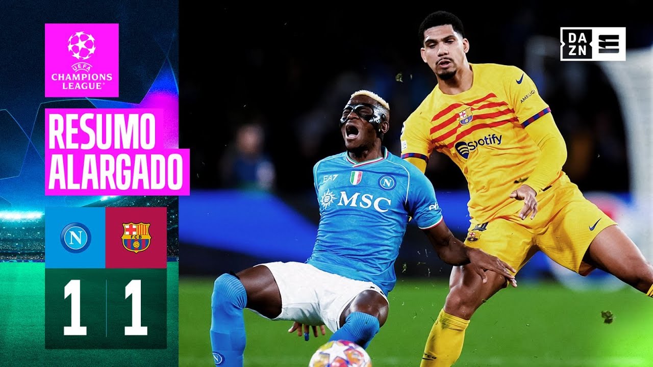 Resumo Alargado | Napoli 1-1 Barcelona | Champions League 23/24