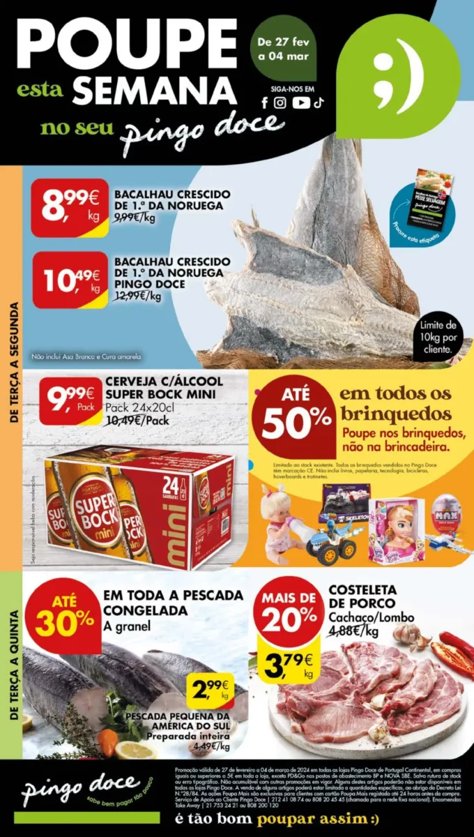 Antevis&atilde;o Folheto Pingo Doce (27 fevereiro a 4 mar&ccedil;o)
