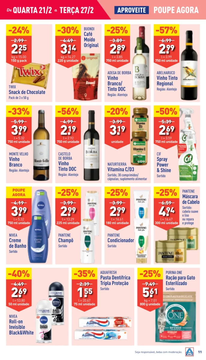 Antevis&atilde;o Folheto ALDI (21 a 28 fevereiro)