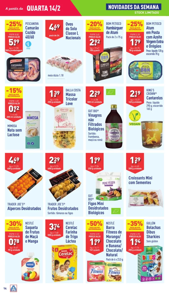 Antevis&atilde;o Folheto ALDI (14 a 20 fevereiro)