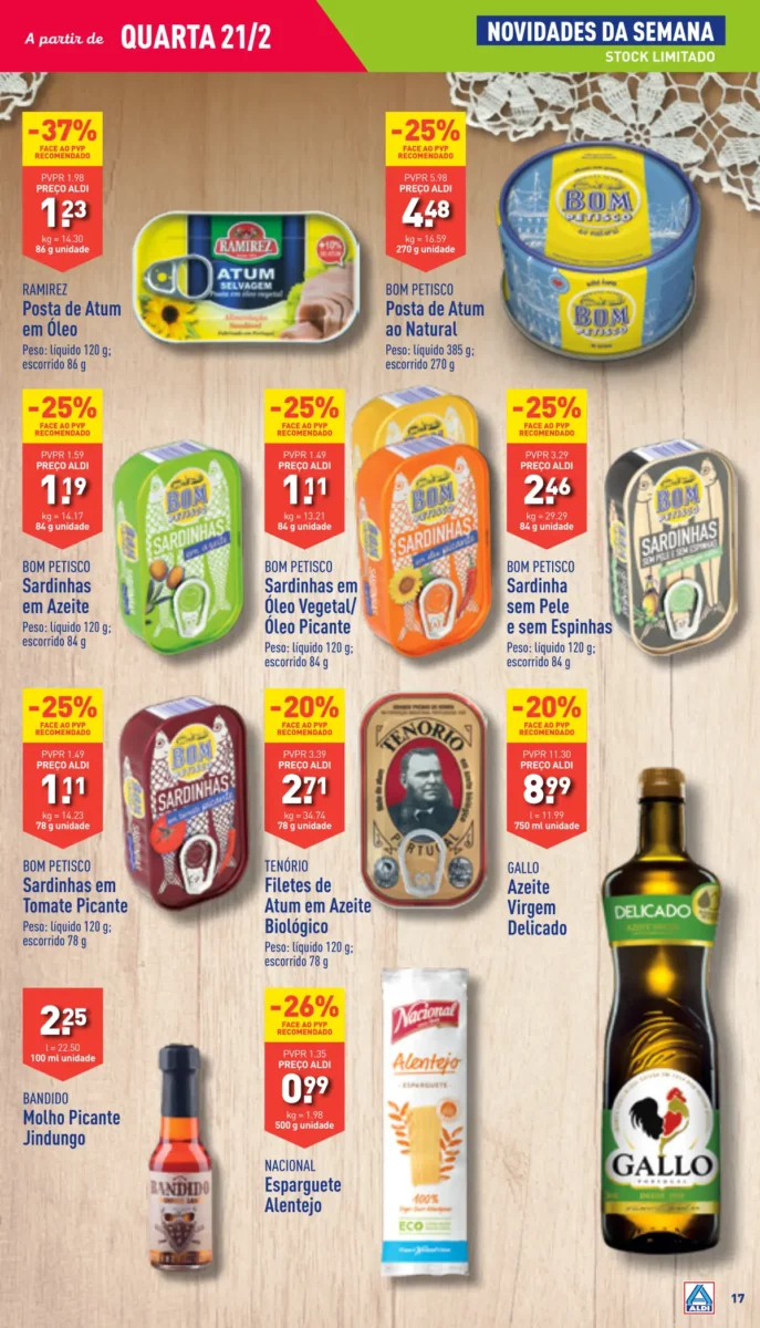 Antevis&atilde;o Folheto ALDI (21 a 28 fevereiro)
