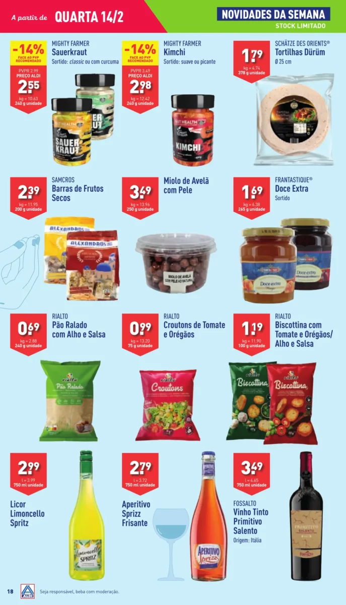 Antevis&atilde;o Folheto ALDI (14 a 20 fevereiro)