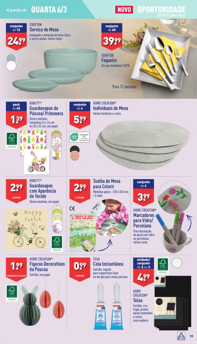 Antevis&atilde;o Folheto ALDI (6 a 12 mar&ccedil;o)