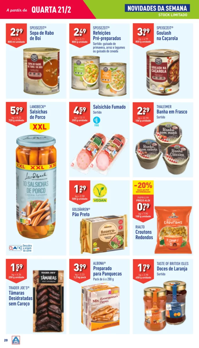 Antevis&atilde;o Folheto ALDI (21 a 28 fevereiro)