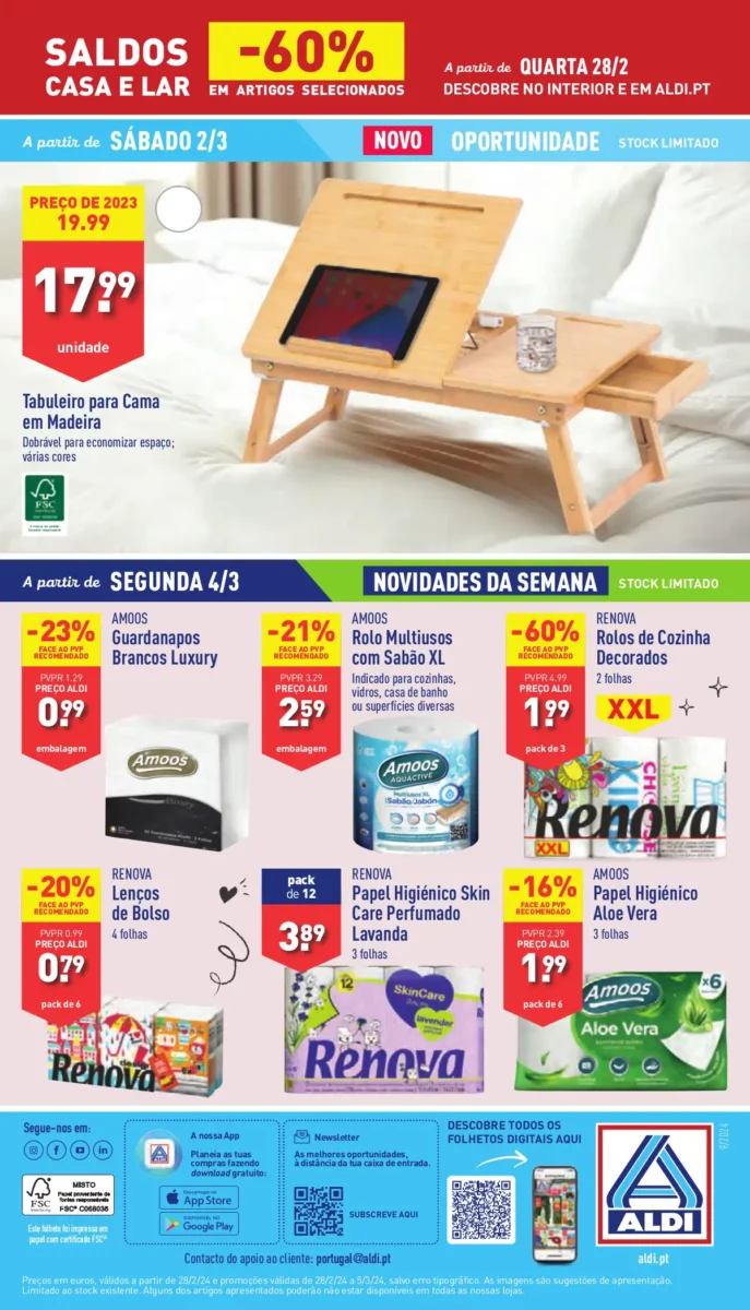 Antevis&atilde;o Folheto ALDI (28 fevereiro a 5 mar&ccedil;o)
