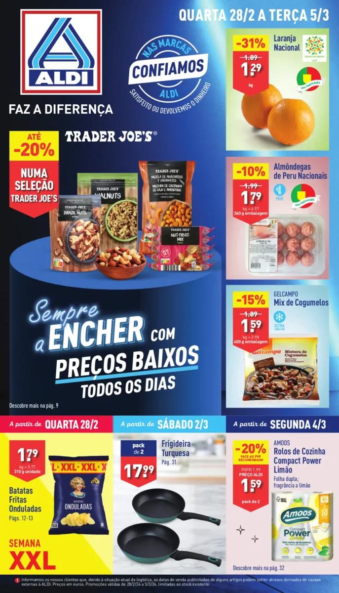 Antevis&atilde;o Folheto ALDI (28 fevereiro a 5 mar&ccedil;o)