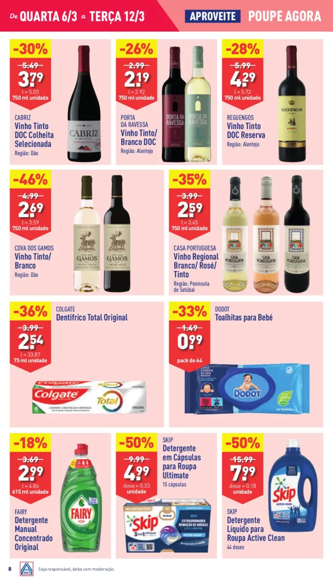 Antevis&atilde;o Folheto ALDI (6 a 12 mar&ccedil;o)