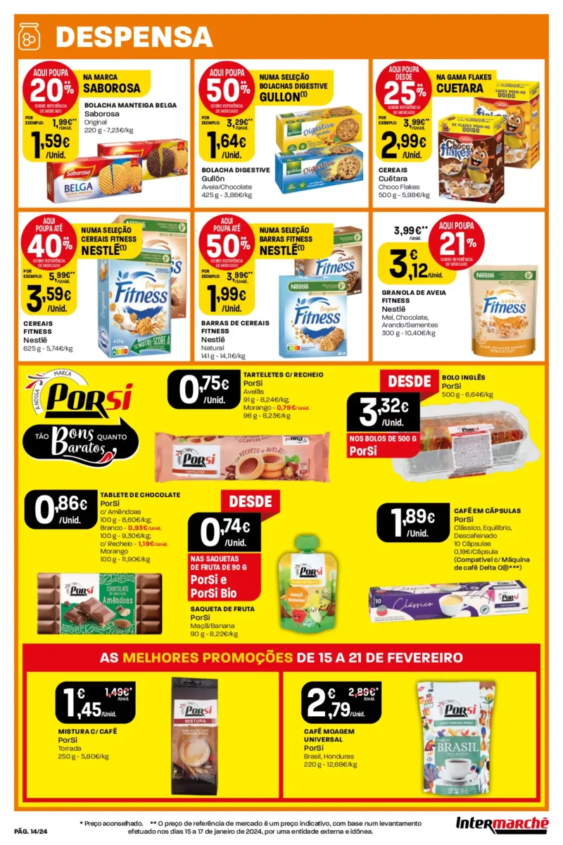 Antevis&atilde;o Folheto Intermarch&eacute; (15 a 21 fevereiro)