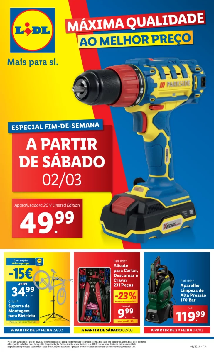 Antevis&atilde;o Folheto LiDL Novidades (a partir de 29 fevereiro)