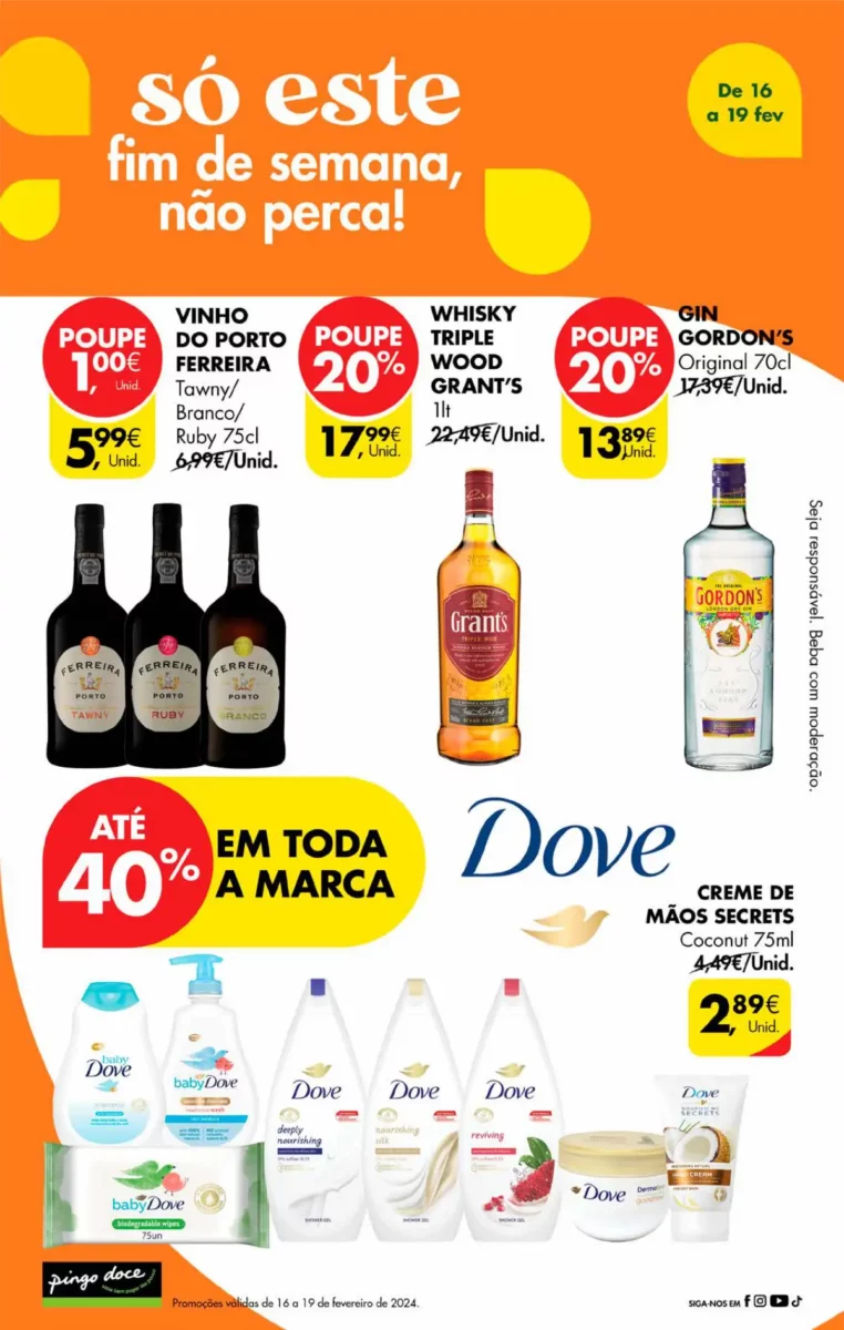 Antevis&atilde;o Folheto Pingo Doce fim-de-semana (16 a 19 fevereiro)
