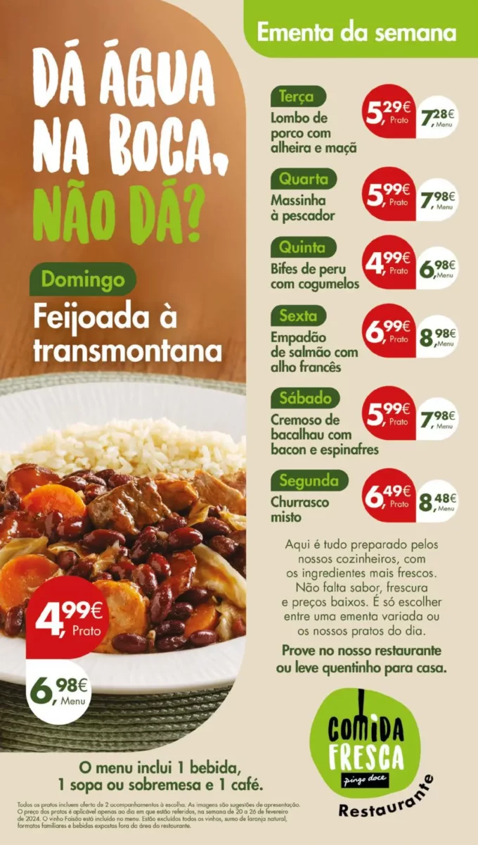Antevis&atilde;o Folheto Pingo Doce (20 a 26 fevereiro)
