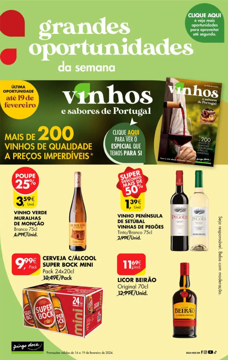 Antevis&atilde;o Folheto Pingo Doce fim-de-semana (16 a 19 fevereiro)