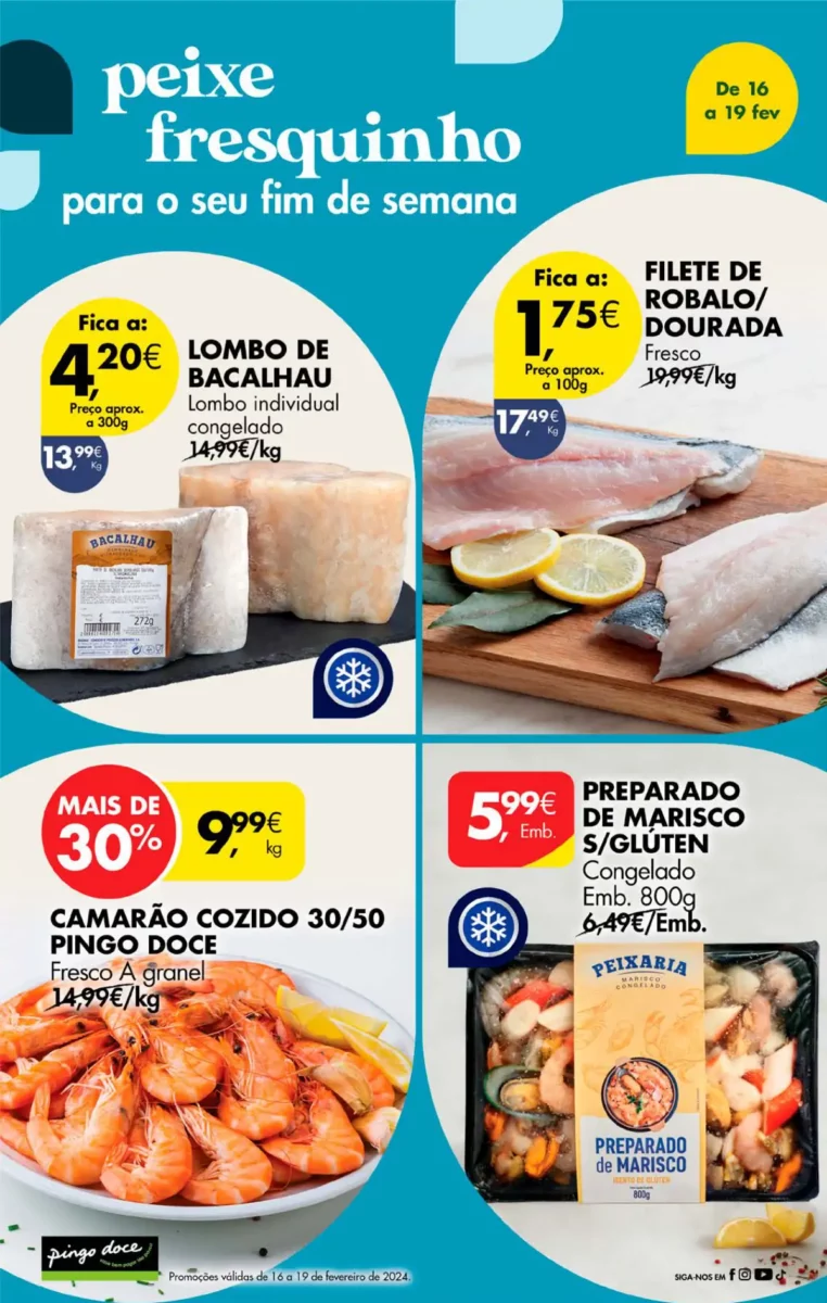 Antevis&atilde;o Folheto Pingo Doce fim-de-semana (16 a 19 fevereiro)