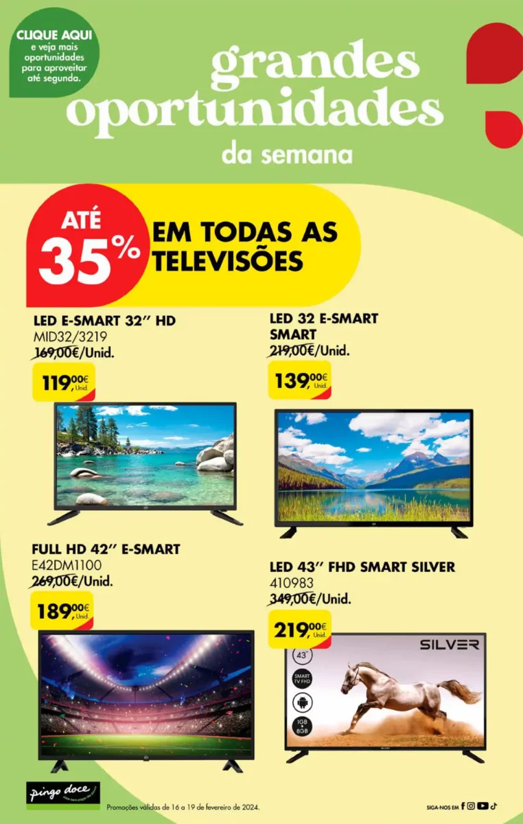Antevis&atilde;o Folheto Pingo Doce fim-de-semana (16 a 19 fevereiro)