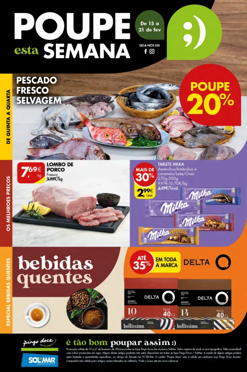 Antevis&atilde;o Folheto Pingo Doce A&ccedil;ores (15 a 21 fevereiro)