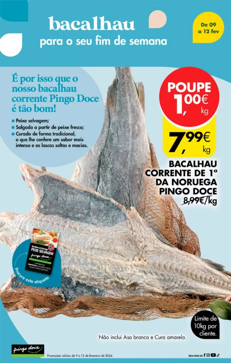 Antevis&atilde;o Folheto Pingo Doce fim-de-semana (9 a 12 fevereiro)