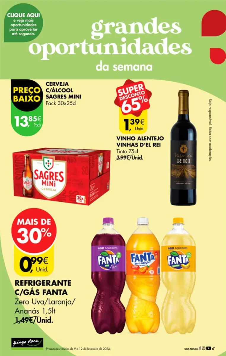 Antevis&atilde;o Folheto Pingo Doce fim-de-semana (9 a 12 fevereiro)