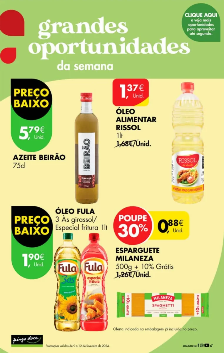 Antevis&atilde;o Folheto Pingo Doce fim-de-semana (9 a 12 fevereiro)