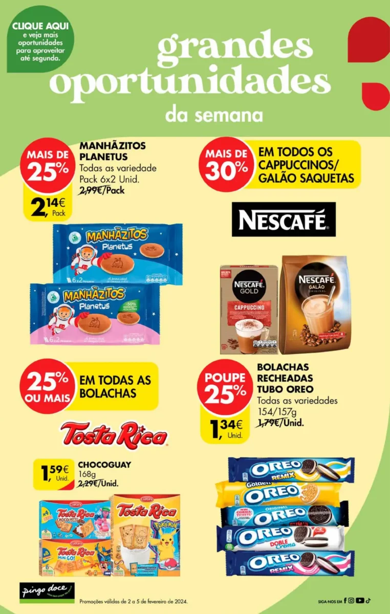 Antevis&atilde;o Folheto Pingo Doce fim-de-semana (2 a 5 fevereiro)
