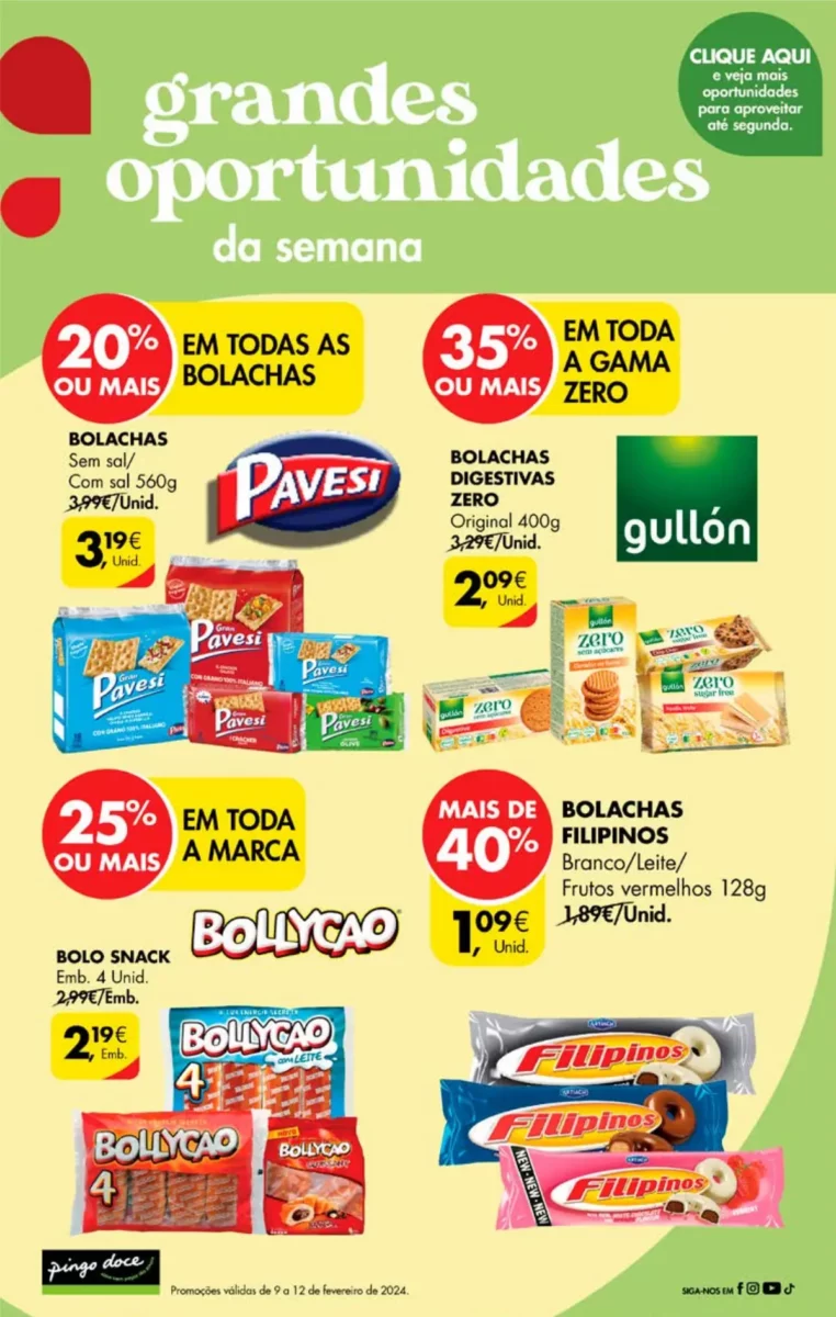 Antevis&atilde;o Folheto Pingo Doce fim-de-semana (9 a 12 fevereiro)