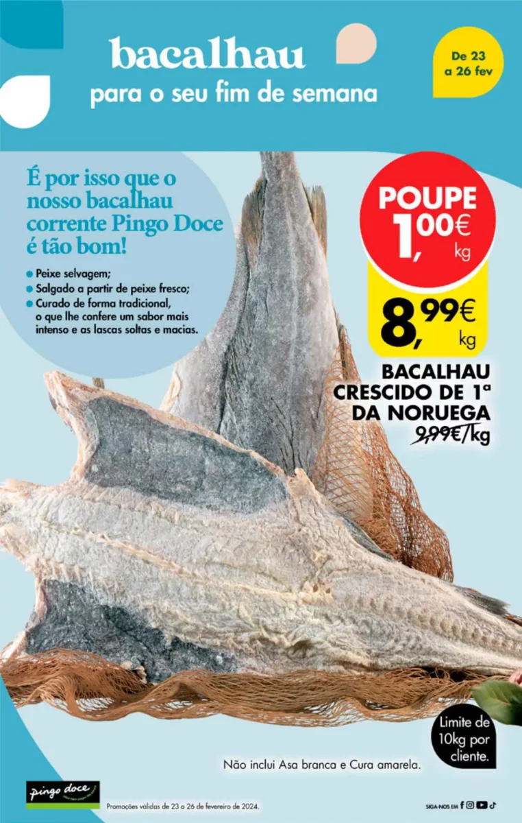 Antevis&atilde;o Folheto Pingo Doce fim-de-semana (23 a 26 fevereiro)