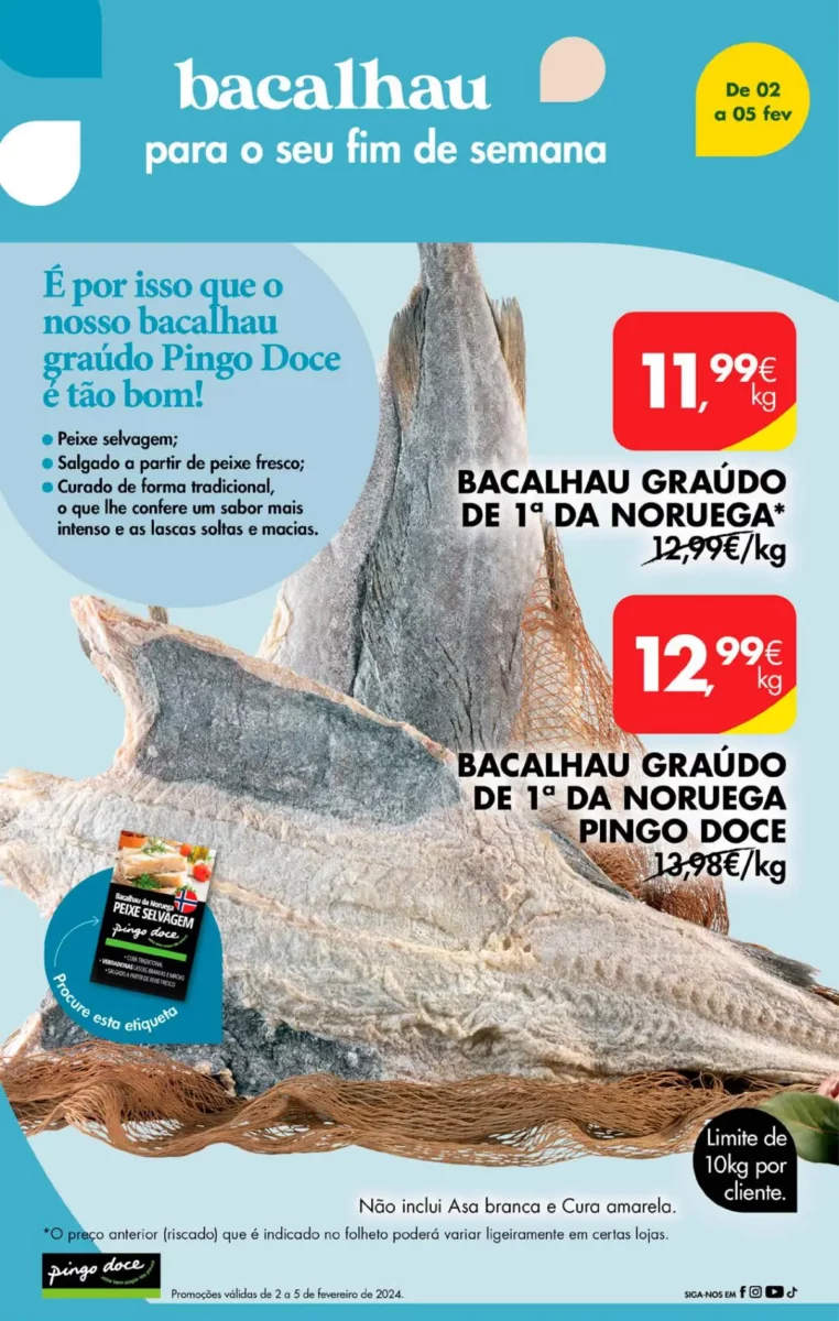 Antevis&atilde;o Folheto Pingo Doce fim-de-semana (2 a 5 fevereiro)