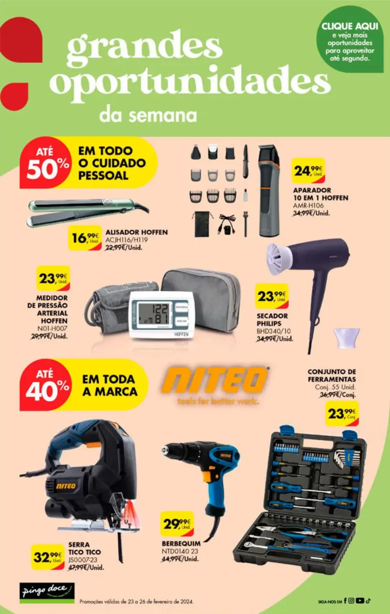 Antevis&atilde;o Folheto Pingo Doce fim-de-semana (23 a 26 fevereiro)