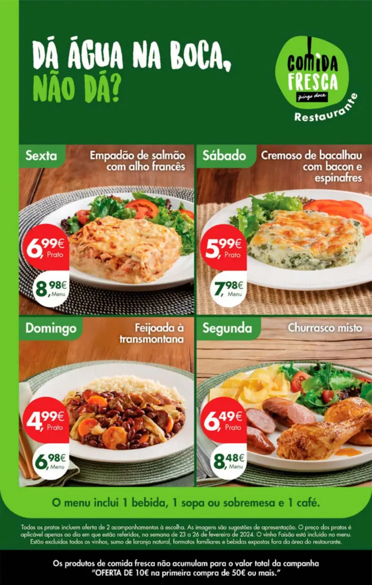 Antevis&atilde;o Folheto Pingo Doce fim-de-semana (23 a 26 fevereiro)