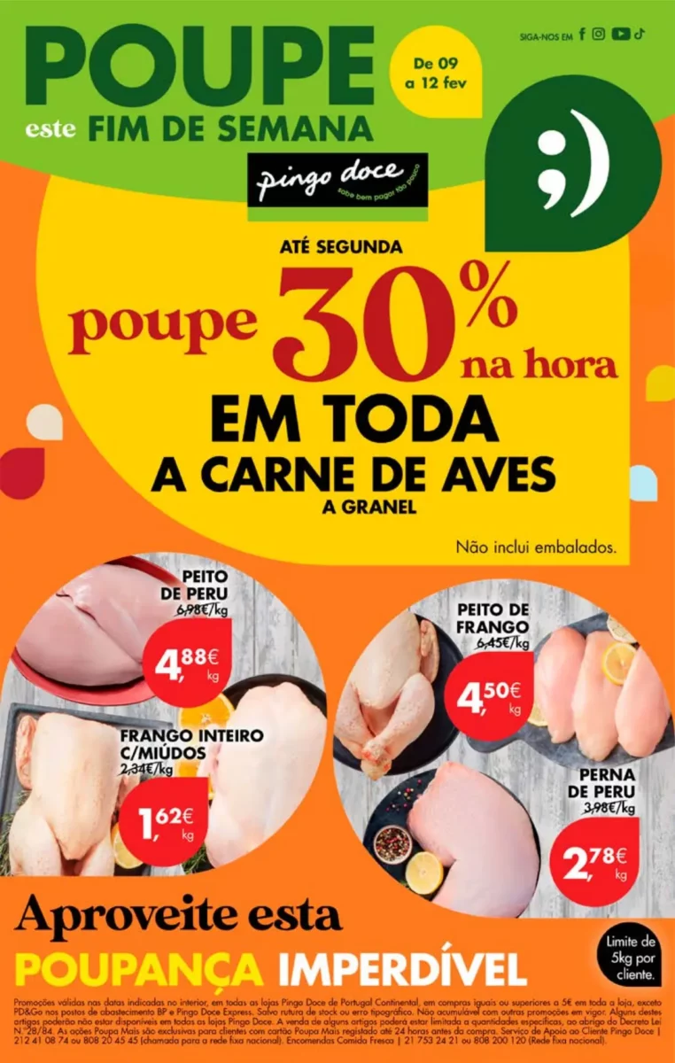 Antevis&atilde;o Folheto Pingo Doce fim-de-semana (9 a 12 fevereiro)