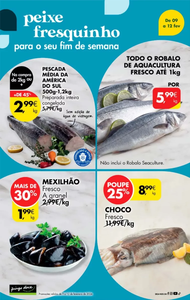 Antevis&atilde;o Folheto Pingo Doce fim-de-semana (9 a 12 fevereiro)