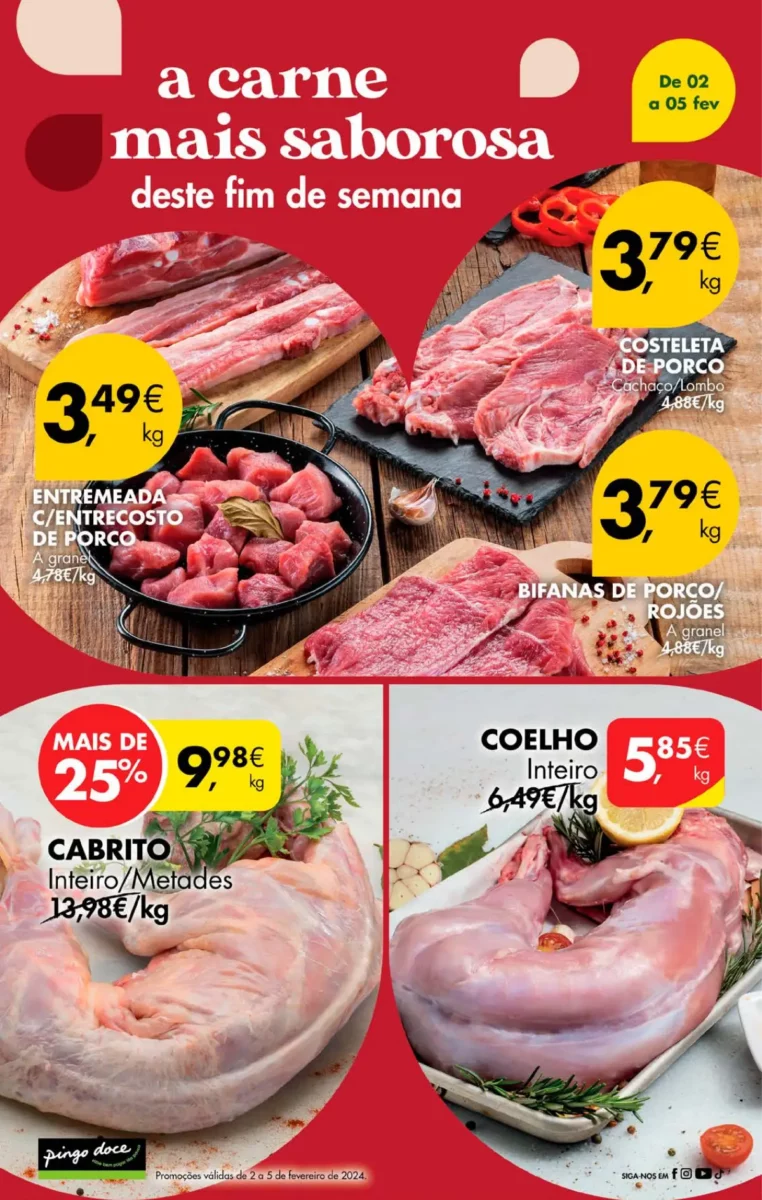 Antevis&atilde;o Folheto Pingo Doce fim-de-semana (2 a 5 fevereiro)