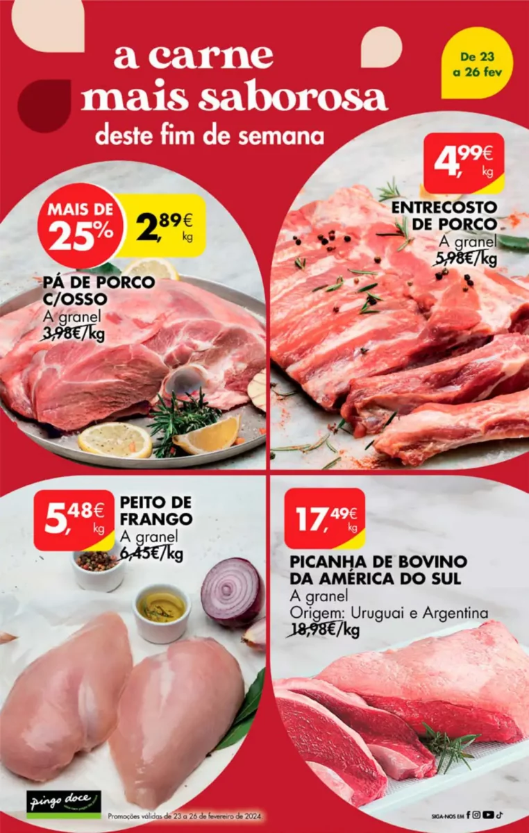 Antevis&atilde;o Folheto Pingo Doce fim-de-semana (23 a 26 fevereiro)