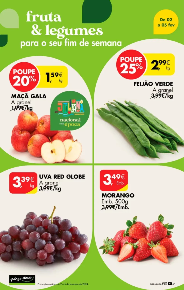 Antevis&atilde;o Folheto Pingo Doce fim-de-semana (2 a 5 fevereiro)