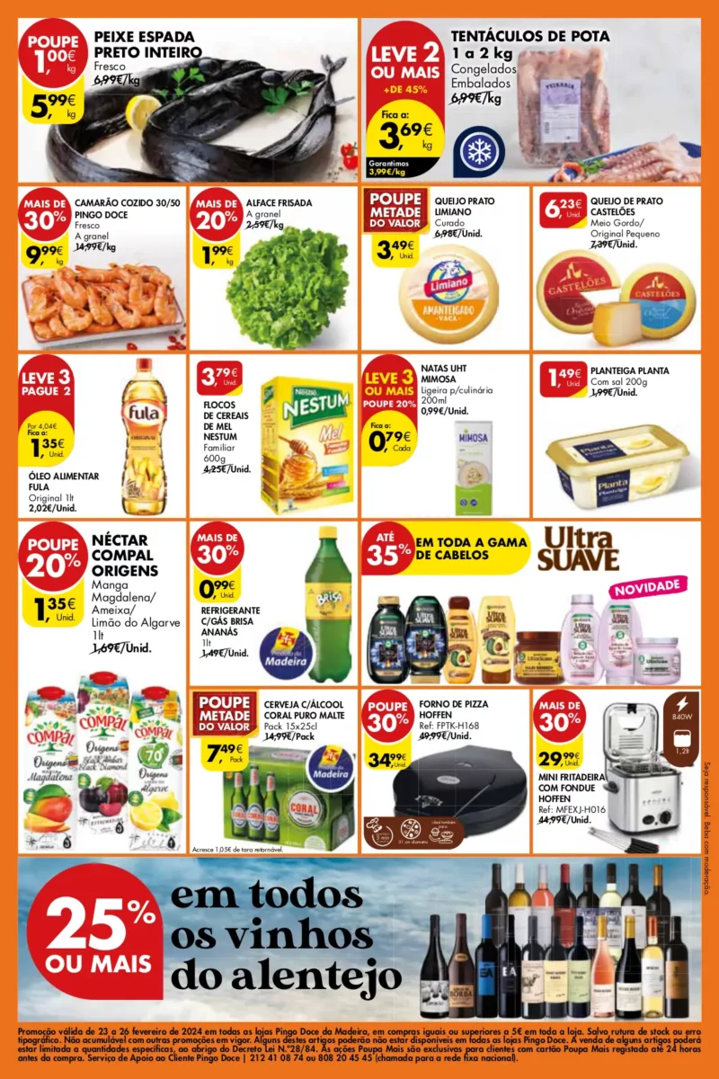 Antevis&atilde;o Folheto Pingo Doce fim-de-semana Madeira (23 a 26 fevereiro)