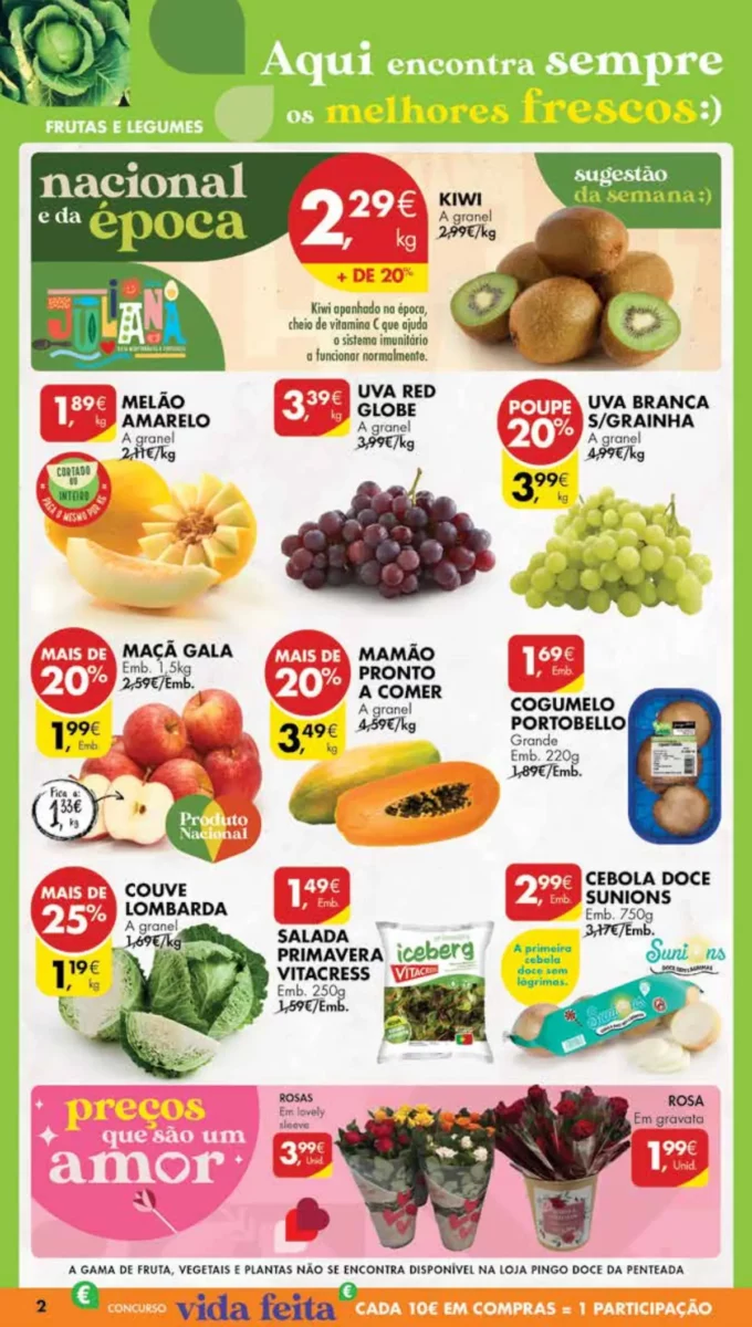 Antevis&atilde;o Folheto Pingo Doce Madeira (13 a 19 fevereiro)