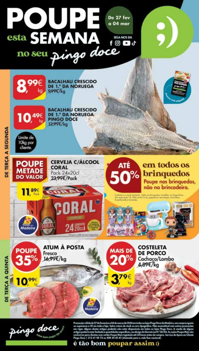 Antevis&atilde;o Folheto Pingo Doce Madeira (27 fevereiro a 4 mar&ccedil;o)