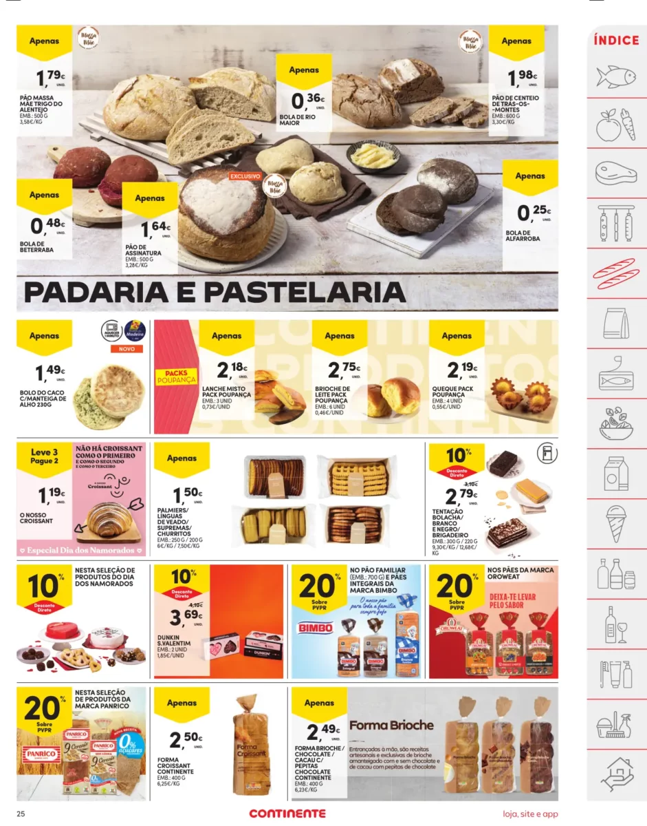 Folheto Continente especial Dia dos Namorados (6 a 12 fevereiro)